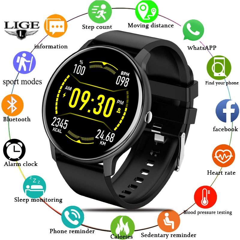 Smartwatch Watches Brands For Women - LIGE 브랜드 스마트 워치, 여성용/남성용, 선물용,