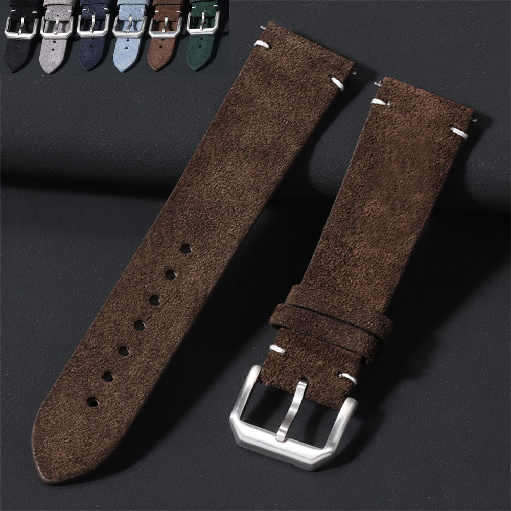 Smartwatch Vintage Watches For Women - 소프트 스웨이드 가죽 시계 스트랩 스마트