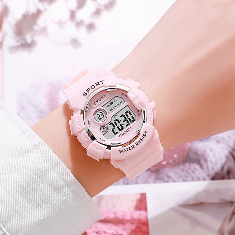 패션 키즈 시계 빛나는 방수 스포츠 디지털 시계 알람  - Smartwatch Digital Watches For Kid Girl 리뷰 및 가격