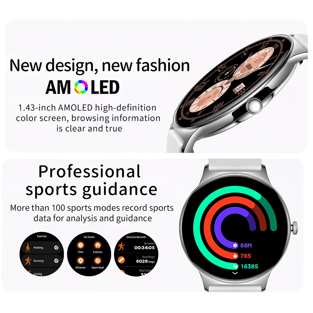 1.43인치 AMOLED 초슬림 스마트워치 남녀공용 V - Watches Ladies Smartwatch 리뷰 및 가격