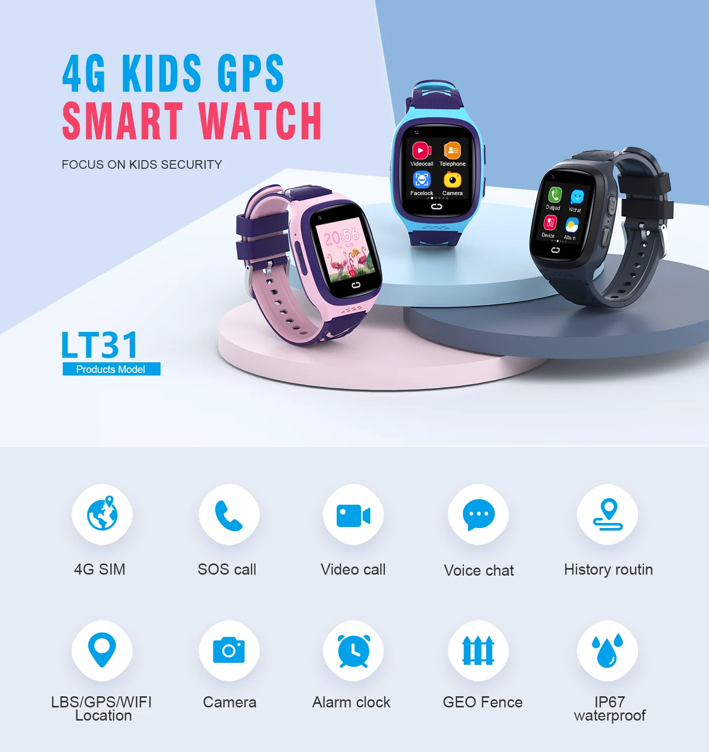 4G 키즈 스마트워치 SOS 방수 WiFi GPS 영상 - Smartwatch Watches For Kids 리뷰 및 가격