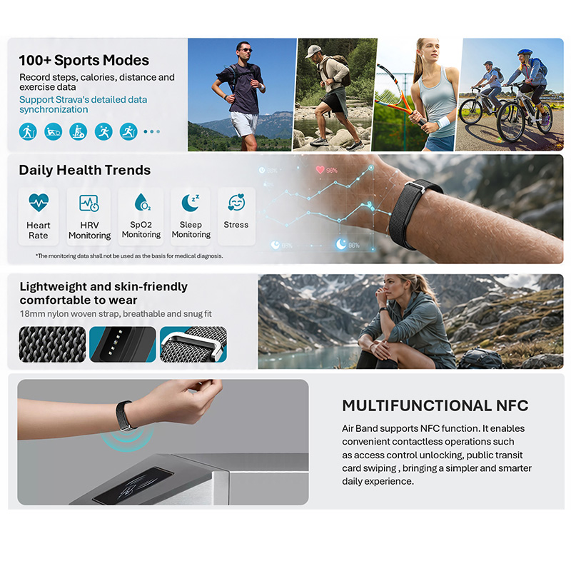 발두스 에어밴드 스마트 팔찌 남녀 심박수 혈압 칼로리  - Smartwatch Watches Price 리뷰 및 가격