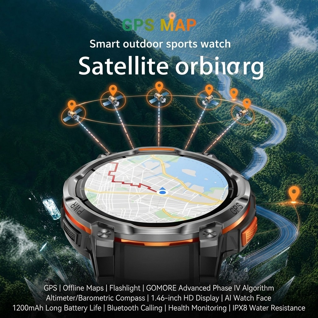 VWAR 군용 스마트 시계 내장 GPS 오프라인 지도  - Watch Vs Smartwatch 리뷰 및 가격