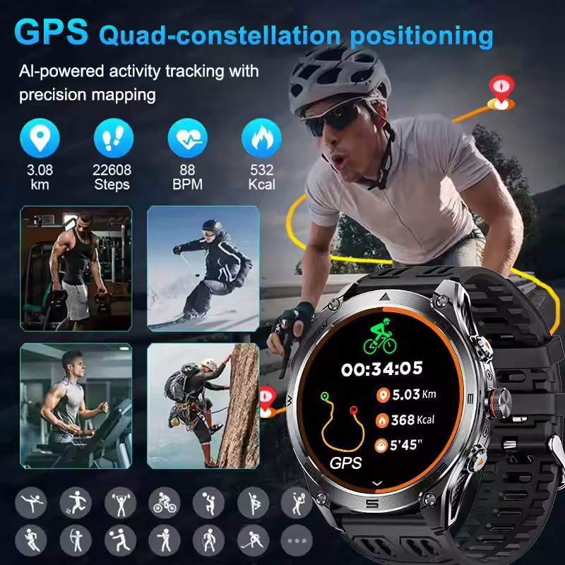 2025년 신제품 아웃도어 군용 GPS 스포츠 스마트워 - Altimeter Compass Watch 리뷰 및 가격